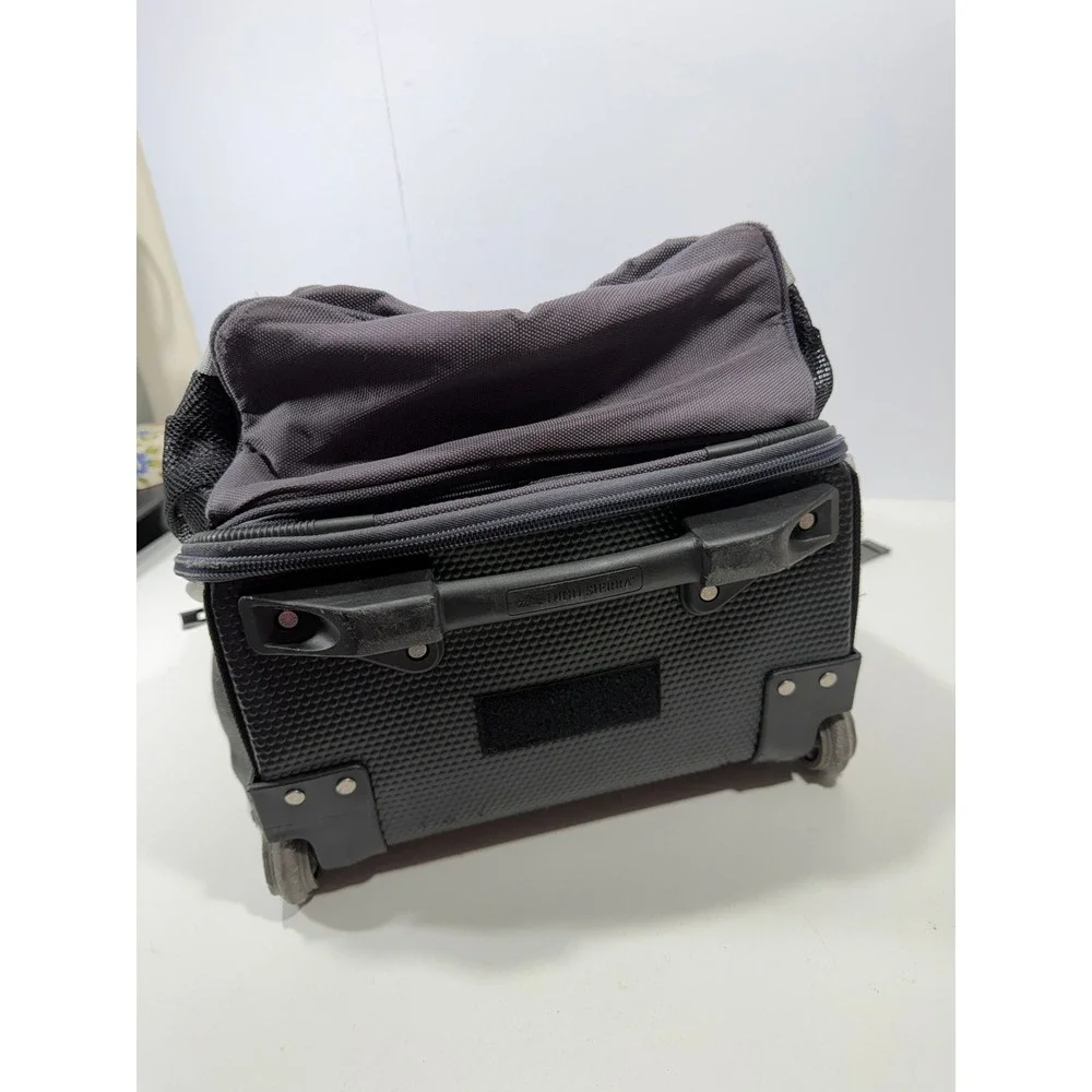 High Sierra AT3 Rolling Backpack Gray Charcoal 2 in 1 Carry On Luggage Bag